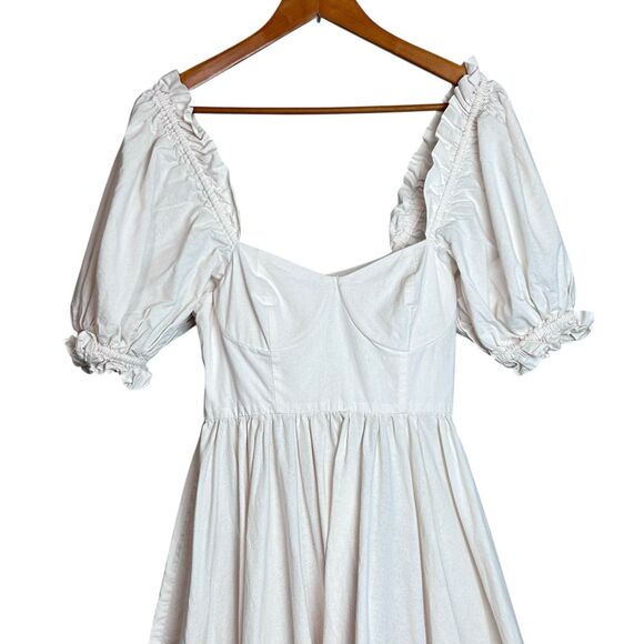 Selkie The Lickety Split Ritz Gown Size XS Pale Pink Puff Sleeve Cottagecore - Picture 3 of 8